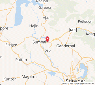 Map of Zazun, Kashmir