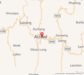 Map of Zemabawk, Mizoram