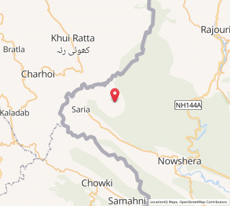 Map of Zinda Pir, Kashmir