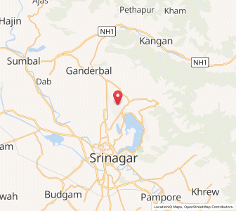 Map of Zukurah, Kashmir