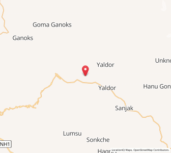 Map of Zuti, Kashmir