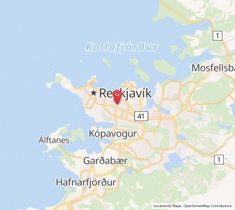 Carte : Reykjavik, Région de la capitale