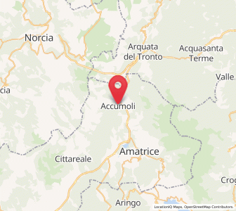 Map of Accumoli, Lazio