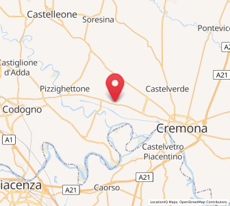 Map of Acquanegra Cremonese, Lombardy