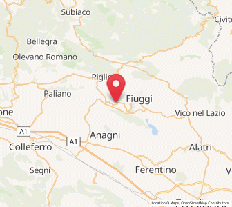 Map of Acuto, Lazio