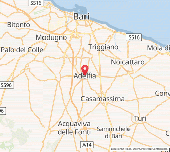 Map of Adelfia, Apulia