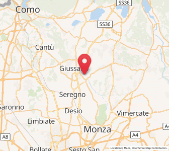 Map of Agliate, Lombardy