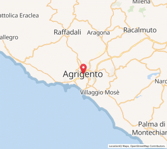 Map of Agrigente, Sicily