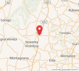 Map of Agugliaro, Veneto