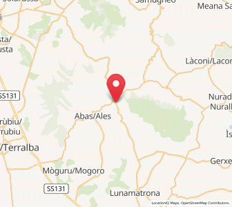 Map of Albagiara, Sardinia