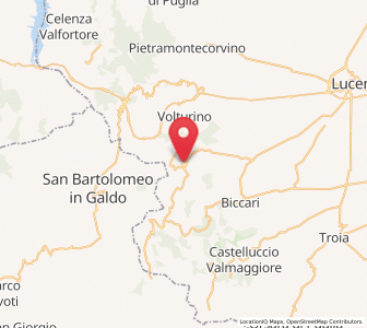 Map of Alberona, Apulia