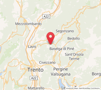 Map of Albiano, Trentino-Alto Adige