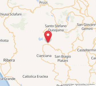 Map of Alessandria della Rocca, Sicily