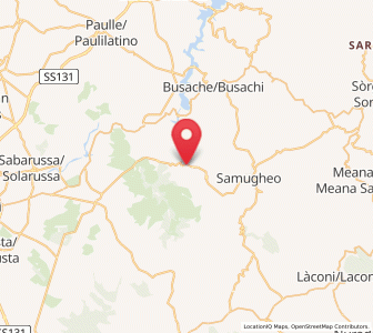 Map of Allai, Sardinia