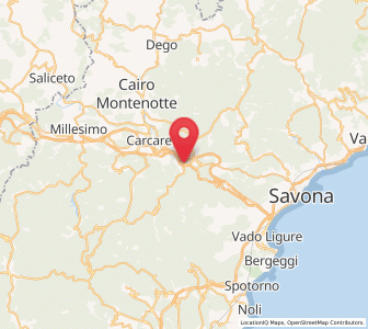 Map of Altare, Liguria