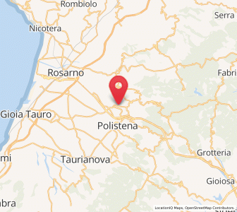 Map of Anoia, Calabria
