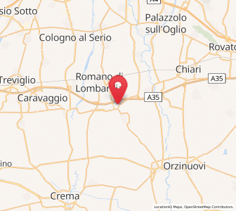 Map of Antegnate, Lombardy