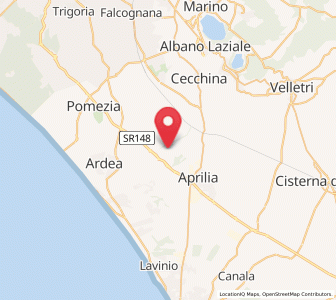 Map of Apriliana, Lazio
