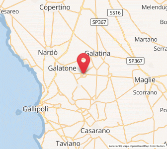 Map of Aradeo, Apulia