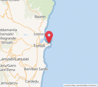 Map of Arbatax, Sardinia