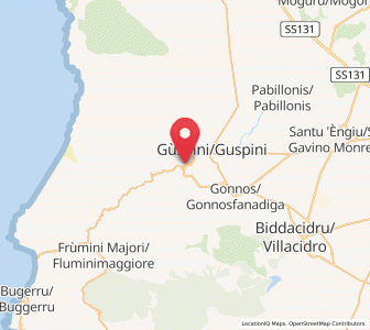 Map of Arbus, Sardinia