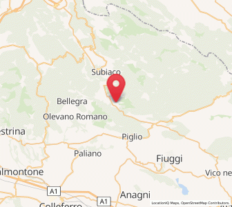 Map of Arcinazzo Romano, Lazio