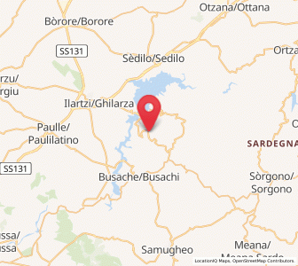 Map of Ardauli, Sardinia