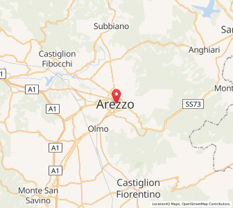 Map of Arezzo, Tuscany