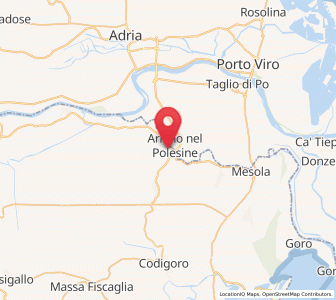 Map of Ariano Ferrarese, Emilia-Romagna
