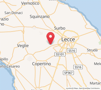 Map of Arnesano, Apulia