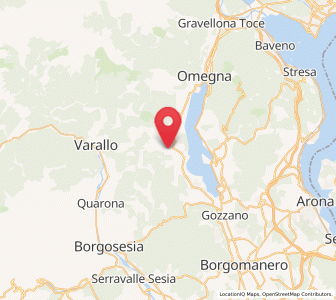 Map of Arola, Piedmont