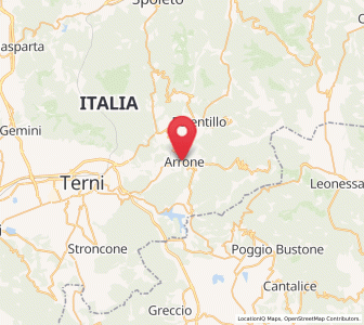Map of Arrone, Umbria
