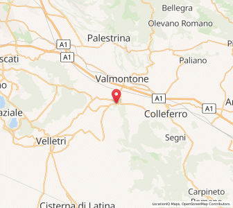 Map of Artena, Lazio