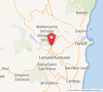 Map of Arzana, Sardinia