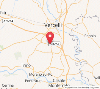 Map of Asigliano Vercellese, Piedmont