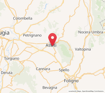 Map of Assise, Umbria