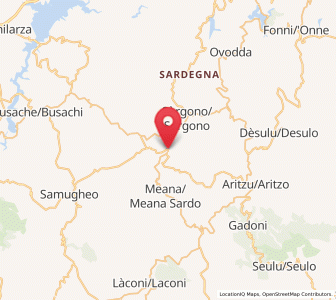 Map of Atzara, Sardinia