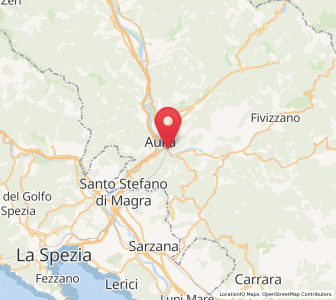 Map of Aulla, Tuscany