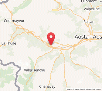 Map of Avise, Aosta Valley