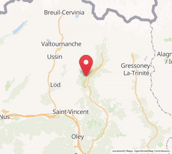 Map of Ayas, Aosta Valley