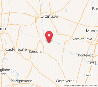 Map of Azzanello, Lombardy
