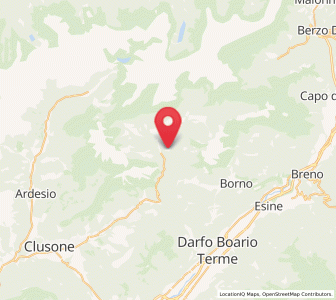 Map of Azzone, Lombardy