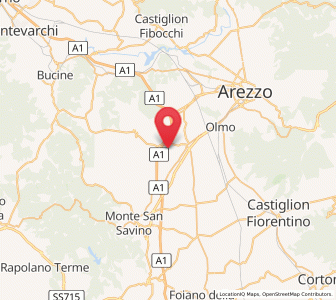 Map of Badia al Pino, Tuscany