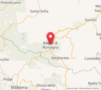 Map of Bagno di Romagna, Emilia-Romagna