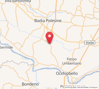 Map of Bagnolo di Po, Veneto