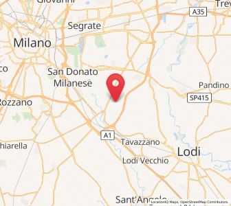 Map of Balbiano, Lombardy