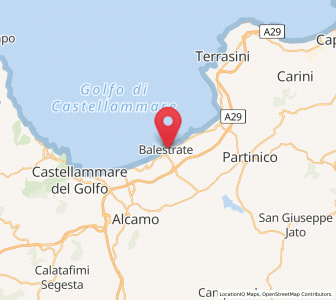 Map of Balestrate, Sicily