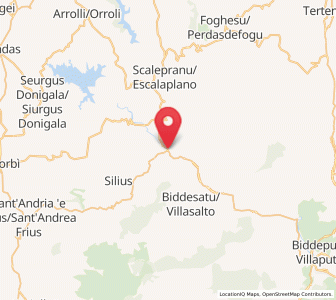 Map of Ballao, Sardinia
