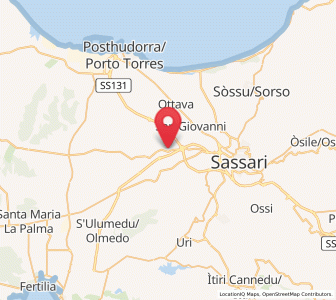 Map of Bancali, Sardinia