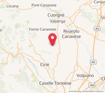 Map of Barbania, Piedmont